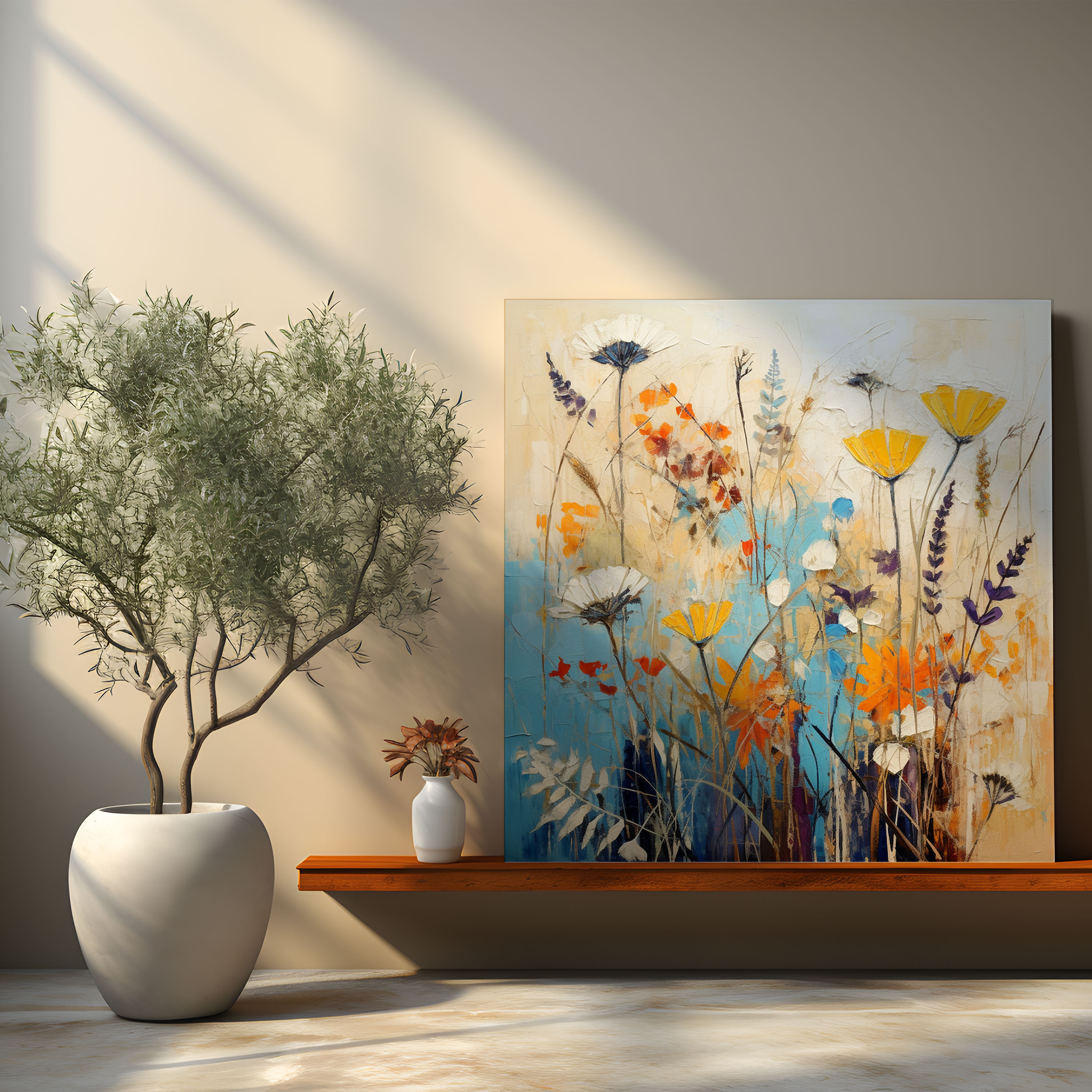 Dry Flower Abstract Canvas Print 2